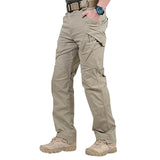 2019 Newly Men Waterproof Work Cargo Long Pants with Pockets Loose Trousers NDJ