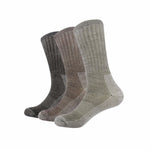 3 Pairs of Cushioned Merino Wool Outdoor Socks