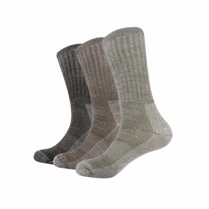 3 Pairs of Cushioned Merino Wool Outdoor Socks
